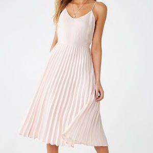 Satin pleated dress